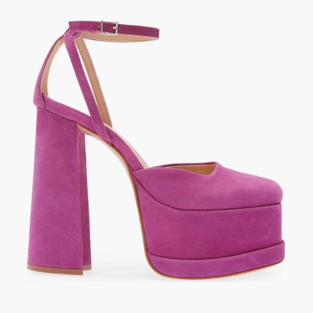 Schutz Luan Ankle Strap Platform Pump Size 7.5